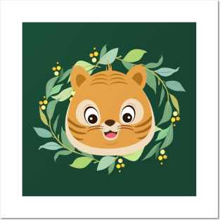 Baby tiger head Posters and Art